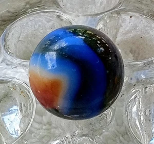 11/16" Peltier Multi Color Swirl Marble In Beautiful Mint Condition. - Picture 1 of 9