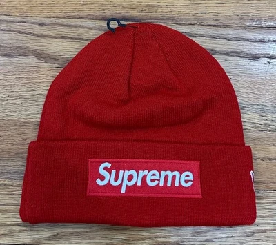 NUEVO EN BOLSA Gorro Supreme Box Logo Rojo/Rojo FW23 Foto 1 de 4