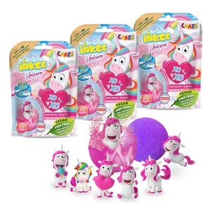 CRAZE INKEE 3 Set Bath Bombs Kids Unicorn Bath Bombs with Surprise - Picture 1 of 24