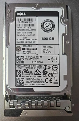 DELL 600GB 2.5" SAS 12Gb/s 15K Hard Drive HDD 5PNGD +14th Series Caddy GEN14 - Image 1 of 2