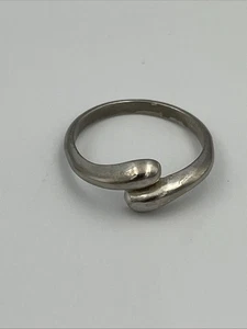 Vintage Sterling Silver Marked S925 Wrapped Teardrop Ring - Size 9-10 92.5 Pure - Picture 1 of 5