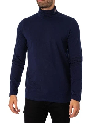 Fila Men's 19th Roll Neck Longsleeved T-Shirt, Blue - Image 1 of 4