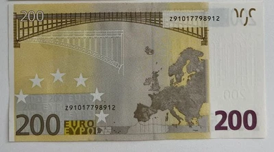 200 Euro EUROPEAN UNION 2002 banknote Z-T002 BELGIUM UNC-FDS - Image 1 of 2