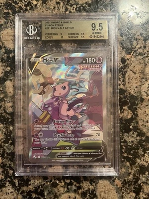 Mew v Alternate Full Art Holo Card 251/264 Swsh08: Fusion Strike BGS 9.5 PSA 10 - Image 1 of 2