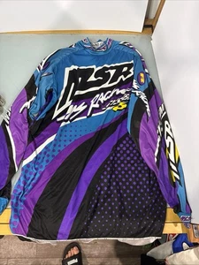 Vintage 90s MSR Rage Dirtbike Motocross Jersey Made In USA 2XL XXL Colorful - Picture 1 of 16