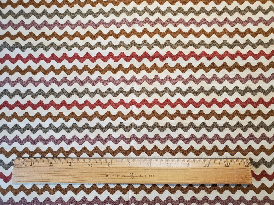 Brannock & Patek Attic Treasures Cotton Quilt Fabric Moda Zig Zag Trim 2 Yards - Image 1 of 3