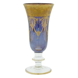 Copa de vino Salviati GlassOfVenice vintage de cristal de Murano - azul marino - Imagen 1 de 6