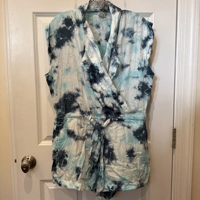 Mameluco de playa tie-dye para mujer Foto 1 de 4