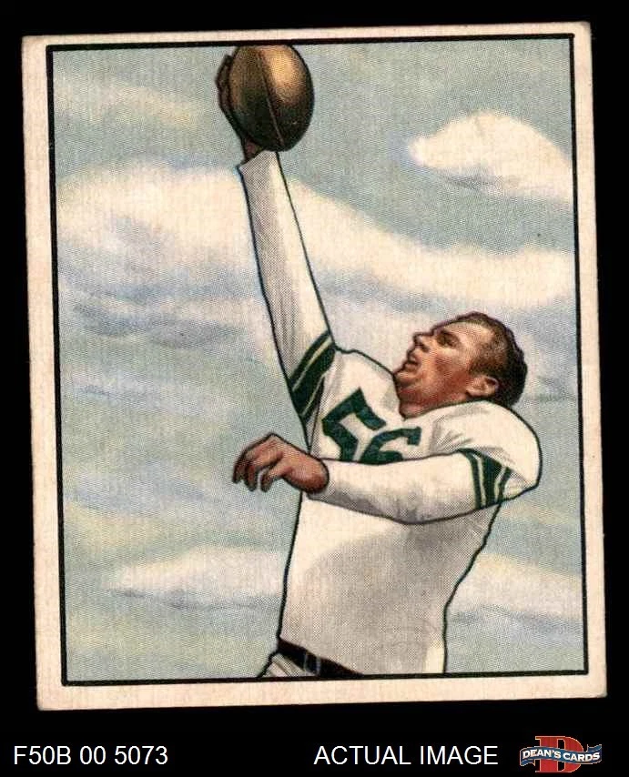 1950 Bowman #76 Bill Leonard Colts RC Notre Dame 4 - VG/EX - Image 1 of 1