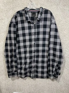 Six Lincoln Shirt Men’s 4XLarge Black Long Sleeve Button Plaid - Picture 1 of 9