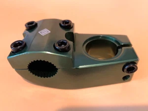 DARK GREEN BMX Bike Stem for 22.2mm Handlebar x 28.6mm Steering Tube - Picture 1 of 3