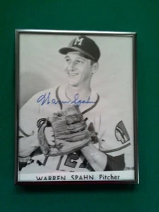 FOTO AUTOGRAFIADA DE 7 X 9 WARREN SPAHN (HOF) MILWAUKEE BRAVES - Imagen 1 de 1