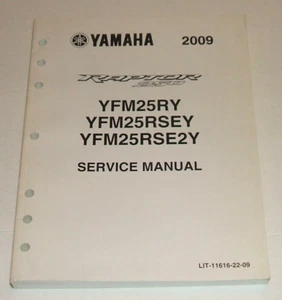 Yamaha 2009 Raptor 250 Service Manual Yfm25 Yfm25r Yfm 25r 250r Repair - Foto 1 di 5