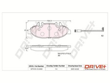 Dr!ve+ brake lining set disc brake DP1010.10.0899 for Mercedes Vito Mixto W639