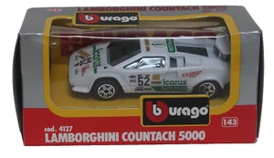 Bburago 1:43 4137 Lamborghini Countach 5000 #52 White Icarus Italia MIB Italy - Picture 1 of 2