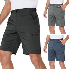 Men's Cargo Shorts Stretch Lightweight Quick Dry Zip Pockets Casual Half Pants
