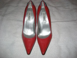 Steve Madden Kammie Red Leather Pumps Heels Size 10B - Picture 1 of 5