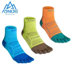 AONIJIE 3 Pairs/Set E4838 Unisex Sports Running Quarter Socks Five Toe Socks - Picture 1 of 21