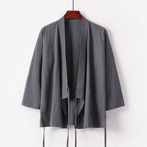 Camisa Para Hombre Grande Hanfu Suelta Estilo Chino Verano Algodón y Lino Informal - Imagen 1 de 20