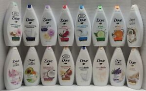 4 x Assorted Dove Body Wash Shower Gel -500 ml Each (Choose your scent)