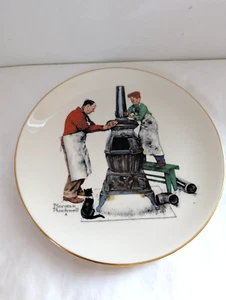 Piatto da collezione Norman Rockwell 1979 - Quattro stagioni - Autunno "Stagioni carbone in arrivo" - Foto 1 di 5