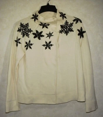 Clothes Real Saks Fifth Avenue Cardigan Sweater Women L Off White Wool Blend - Image 1 of 4