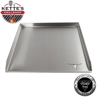 KETTE´S GRILLZUBEHÖR Edelstahl Plancha für Gasgrills / Grillplatte/passend für z.B Burnhard 470x415mm