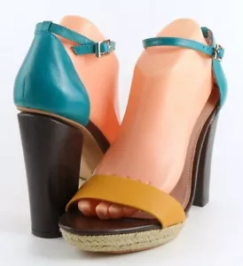 VINCE CAMUTO VENIZE Choco Mousse Multi Leather Designer Heels Pumps 9 EUR 39 - Picture 1 of 4