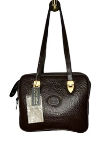 NWT Vintage Gold Coast Collection Dark Brown Leather Medium Shoulder Bag ($320) - Picture 1 of 4