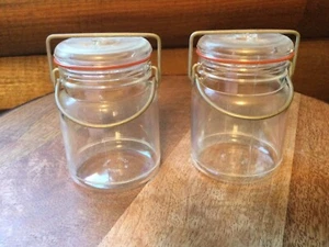 Mason Jar Salt & Pepper Shaker Set Plastic Vintage - Picture 1 of 1