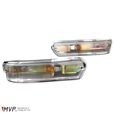 MVP BMW 2002 Flat Clear Turn Signal Set (RH+LH), W/ E-Mark+ SAE - Image 1 of 4