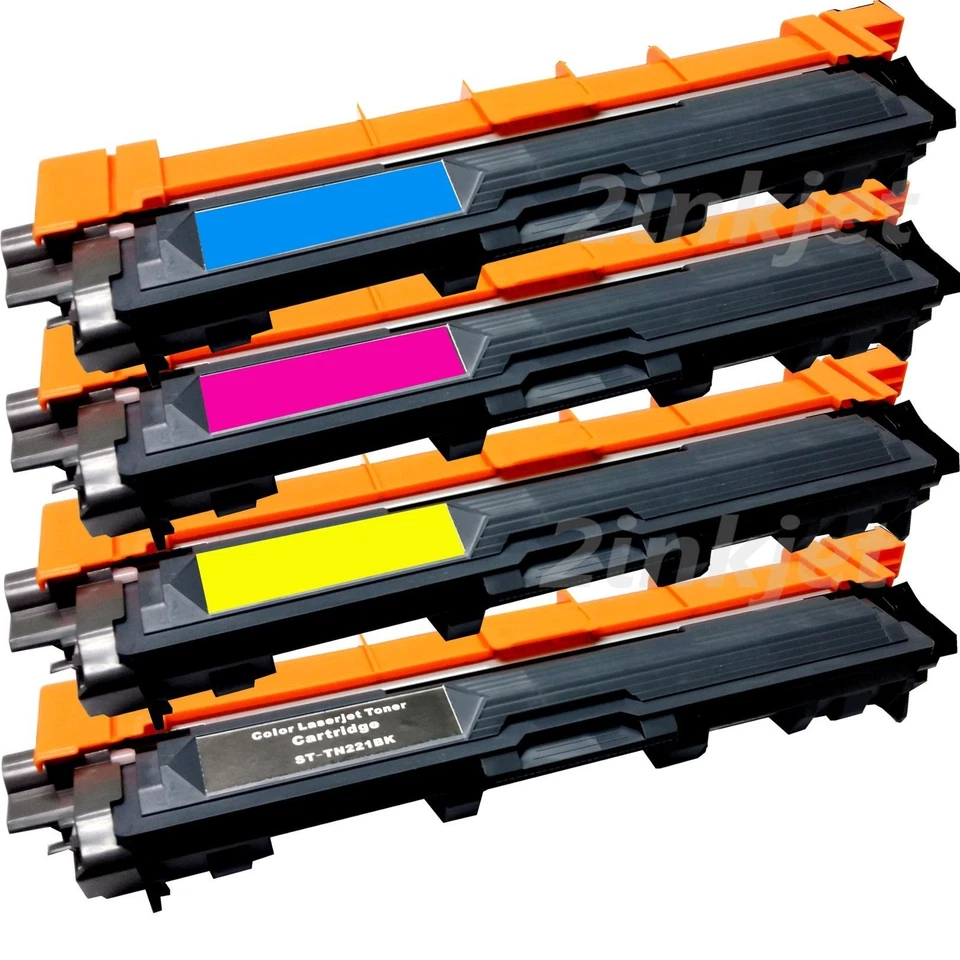 4 Pack TN-221BK TN-225 Color Toner Set For Brother HL-3140CW, HL-3170CDW - Image 1 of 1