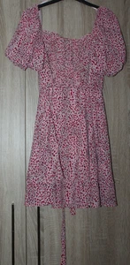 Quiz Short Sleeve Patterned Mini Dress, Size 12, BNWOT - Picture 1 of 8