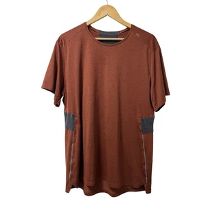 Lululemon Mens Fast Free Short Sleeve Shirt Size XL Orange Athletic Gym Training - Picture 1 of 3