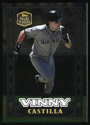 1998 Topps Stars 'n Steel - Vinny Castilla #8 - Image 1 of 2