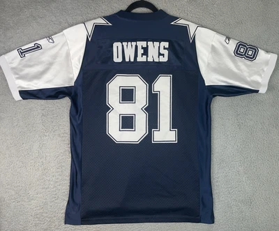 Camiseta de Colección Reebok Terrell Owens #81 Dallas Cowboys Hombres 46 Grande Azul Cosida NFL Foto 1 de 4