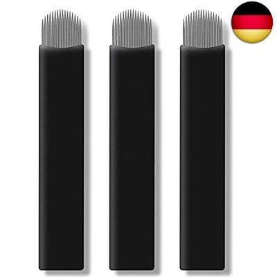 50 Stück schwarze Microblading Nadeln 18U 0,18 mm Klinge Permanent Makeup  - Bild 1 von 4