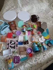Lot Of 69 Vintage Doll House Furniture Food Kitchen - Picture 1 of 5