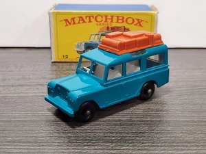 Rare 1960's Matchbox Land Rover Safari Blue #12 1:64 Diecast Lesney LNIB - Picture 1 of 14