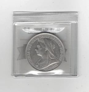 1896 LIX  G.B. Crown Coin Mart Graded**EF-40 Cleaned** KM# 783 - Picture 1 of 2