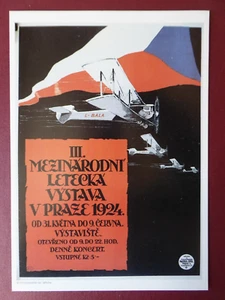REPRODUCTION ENCYCLOPEDIE AFFICHE MEETING AVIATION PRAGUE 1924 PRAHA - Imagen 1 de 1