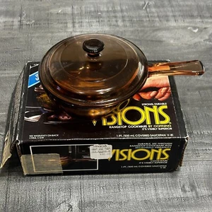 Vintage Visions 1 PT Kochgeschirr Bernstein bedeckt Kochtopf V-81 - Bild 1 von 7