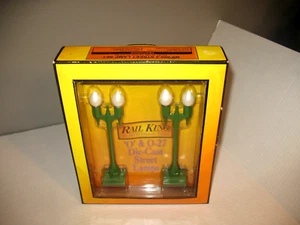 MTH RAIL KING DIE-CAST O GAUGE STREET LAMP NO. 580-2 GREEN 30-1080 NEW TESTED - Picture 1 of 8