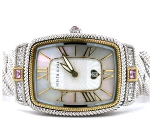 Judith Ripka Luxury Watch Madison Ave Collection Mother Of Pearl Pink Diamonique - Picture 1 of 8
