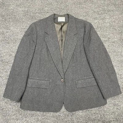 Vintage Pendleton Jacket Mens 40 Gray Wool Single Button Sports Coat Blazer 70s - Image 1 of 4