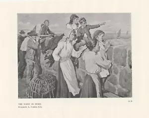 THE FLEET IN SIGHT & THE HEART OF SOMERSET - Vintage Double Sided Print (1911) - Picture 1 of 2