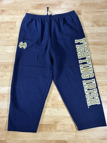 Mens Notre Dame Fighting Irish Sweatpants Blue sz 2XL XXL Cover