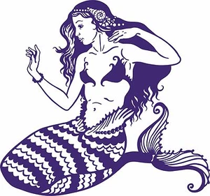  Mermaid Woman Fantasy Ocean Girl Fish Car Truck Window Vinyl Decal Sticker - Picture 1 of 2