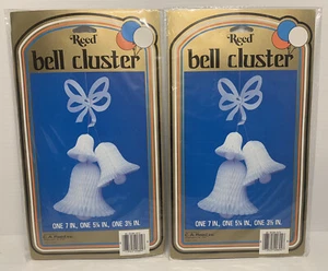 Vintage Reed Bell Cluster Honeycomb White Bell Wedding Christmas NOS 2 Packs - Picture 1 of 1