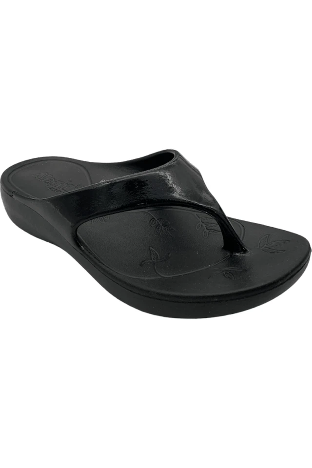 Alegria Printed Thong Sandals Ode Garden Black Gloss